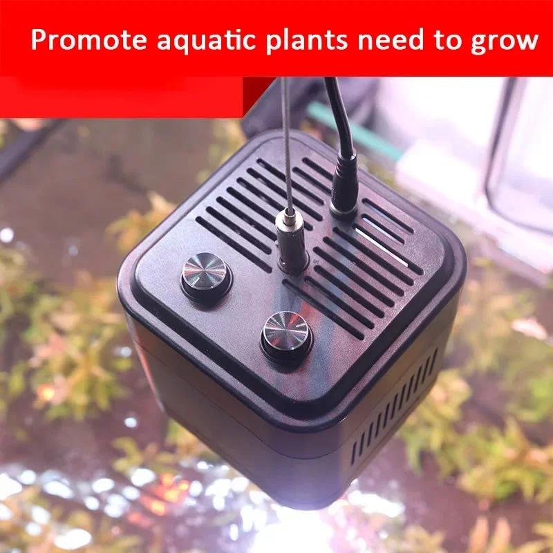 Лампа для выращивания водяной травы с регулируемой цветовой температурой 40 Вт 60 Вт для аквариума с рыбками, лампа для выращивания водяной травы, ландшафтный светильник полного спектра