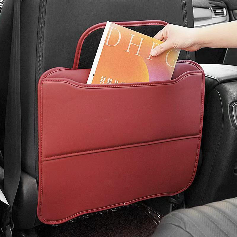 Leather Car Anti-Kick Mat With Storage Bag Auto Accsesories For BMW 50th Anniversary Edition E46 E53 E90 E60 E93 G01 G20 X3 F30