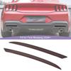 Car Rear Fog Light Lamp Decoration Covers ABS Decoration For Ford Mustang 2024 Up Exterior Accessoriess ,Smocked Black