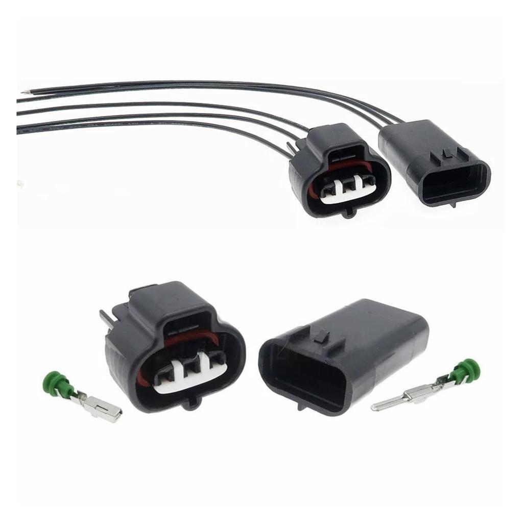 1 Set 3 Pin 6189-0099 Automotive Air Intake Sensor 90980-10845 90980-10841 Waterproof Automotive Connector (with Terminal Linker) (1 Set Female)