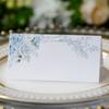 10pcs Blank Flower Table Seating Cards Folded Paper Tented Name Cards  Wedding Anniversary