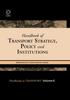 Книга Handbook of Transport Strategy, Policy and Institutions