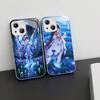Genshin Impact Коломбина Для iPhone 14 13 12 Mini 11 Pro XS Max X XR 14 Plus Закаленное Стекло Чехол