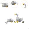 4x Садовые Статуэтки Утиной Семьи, Фигурки из Смолы, Входная Скульптура Животного, Украшение Газона для Полки
