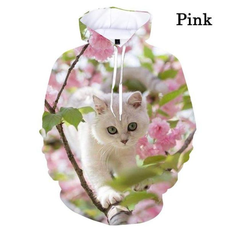 Personality Cool Sweatshirts Pullover 3d Cat Print Hoodie Men/women Fashion Long-sleeved Hoodies