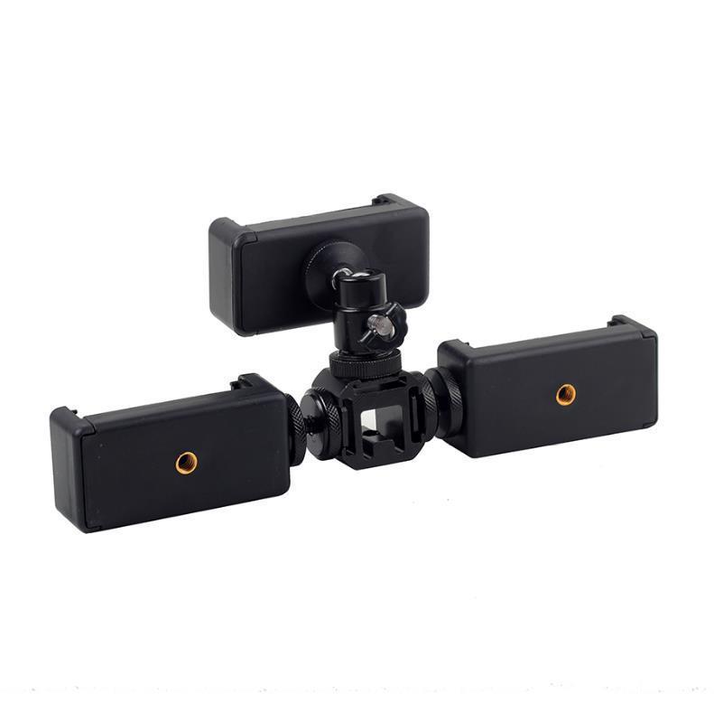 Dual Phone Livestream & Video Stand for Multi-Camera Photography and Videography