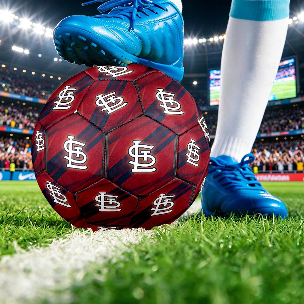 St. Louis Cardinals Size 5 Sports Training Ball Shock Absorbing Durable Ball For Match Daily Practice Outdoor Activities