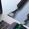 Спиральный кабель USB — USB C Кабель для быстрой зарядки Выдвижной спиральный кабель USB — USB C Легко носить Зарядное устройство для смартфона
