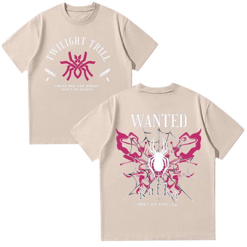 Kafka Themed Honkai Star Rail Unisex T-shirt Anime Cotton High Quality Tees Kawaii Casual Short Sleeve Women Men Summer Clothing