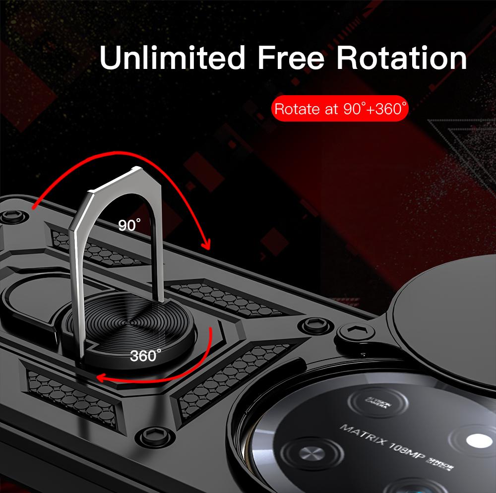 KEYSION Противоударный чехол для HONOR X9c 5G Slide Camera Защитное кольцо Подставка для телефона Задняя крышка для Huawei Honor Magic 7 Lite 5G