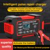 12V 6A Car Battery Charger Full Automatic Pulse Repair LCD Display Smart Fast Charge AGM Deep Cycle GEL Lead-Acid Charger