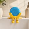Draining Rack for Kitchen 3D Printed Smiling Face Sponge Holder, Cartoon Character Dish Drying Hollow Diversion Holder with Drainage Design,