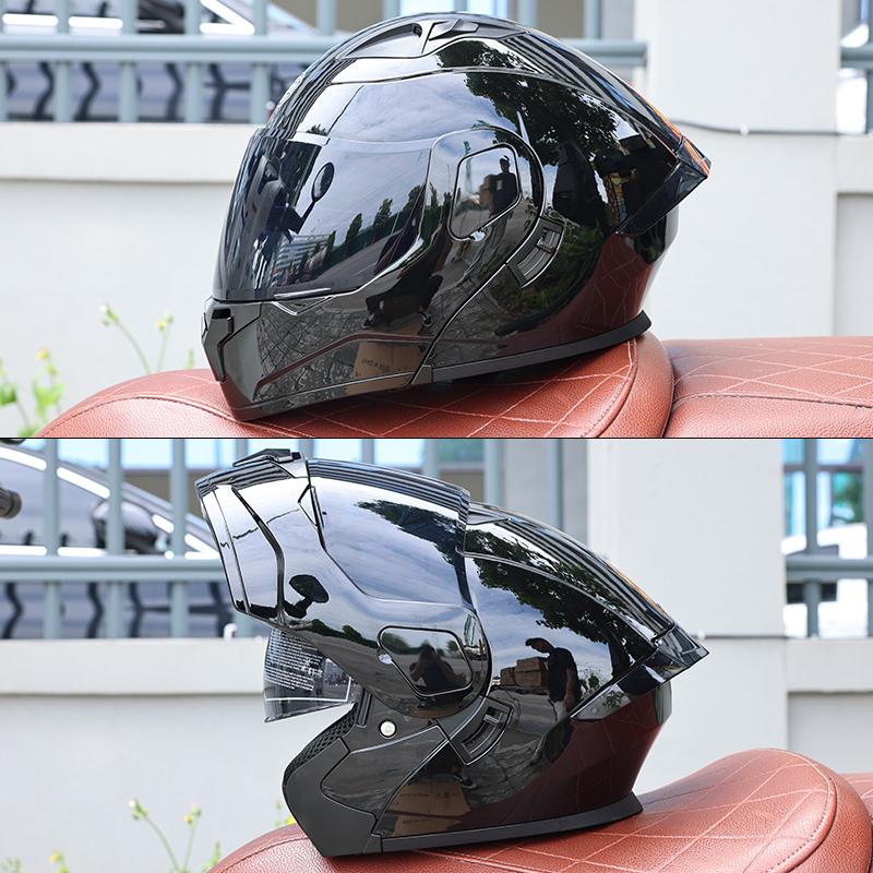 ORZ-103-DOT Сертифицированный ABS Шлем-трансформер с двойным визором Модульный Интеграл для Мужчин Мотоциклетный Шлем Casco с Солнцезащитным Козырьком