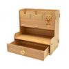 1Pcs Creative Multi-function Wooden Desktop Pen Holder Office School Storage Case Desk Pen Pencil Organizer