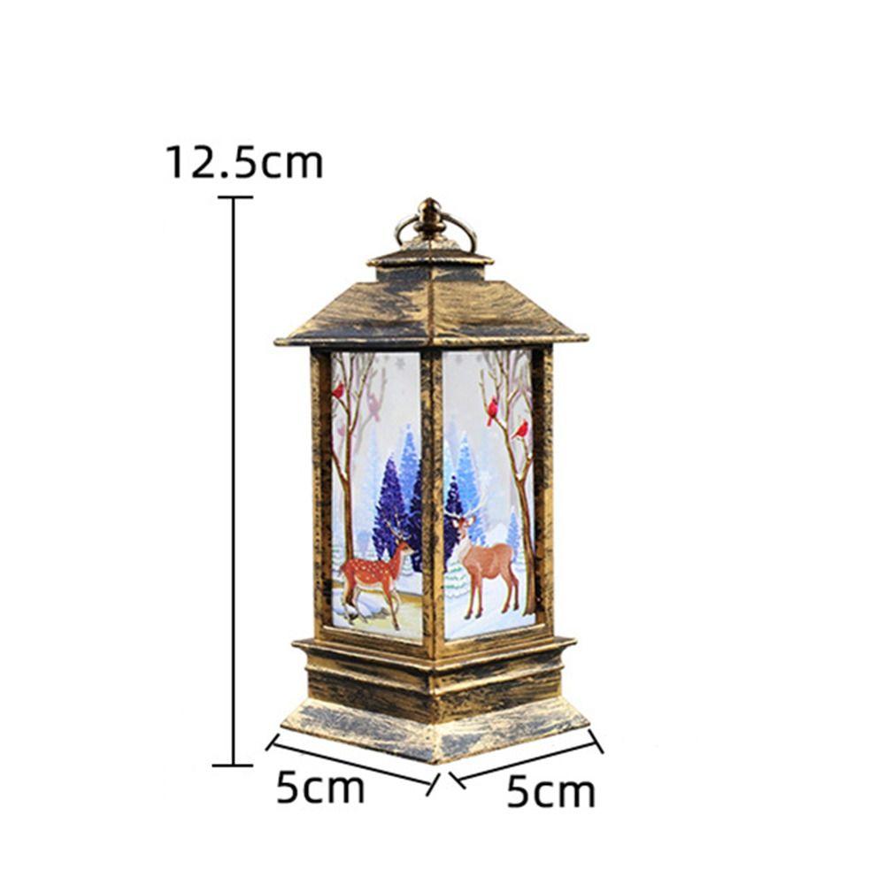 Портативный Рождественский Ретро Фонарь Свет Дед Мороз Рождественские Украшения Ночник Спальня