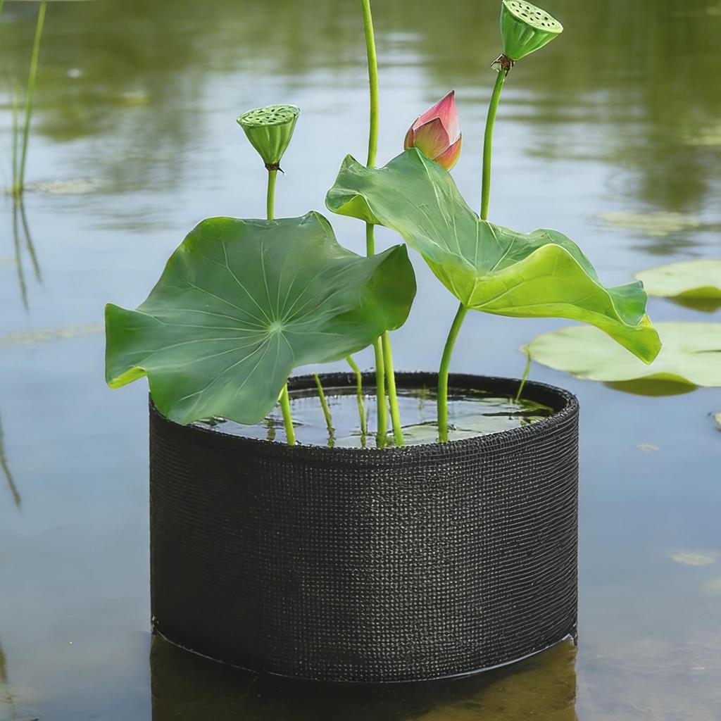 Pond Basket 4 Pieces Reusable Foldable Aquatic Plant Bags Hyacinth Planting Baskets for Home Garden Backyard Yard Pond Balcony