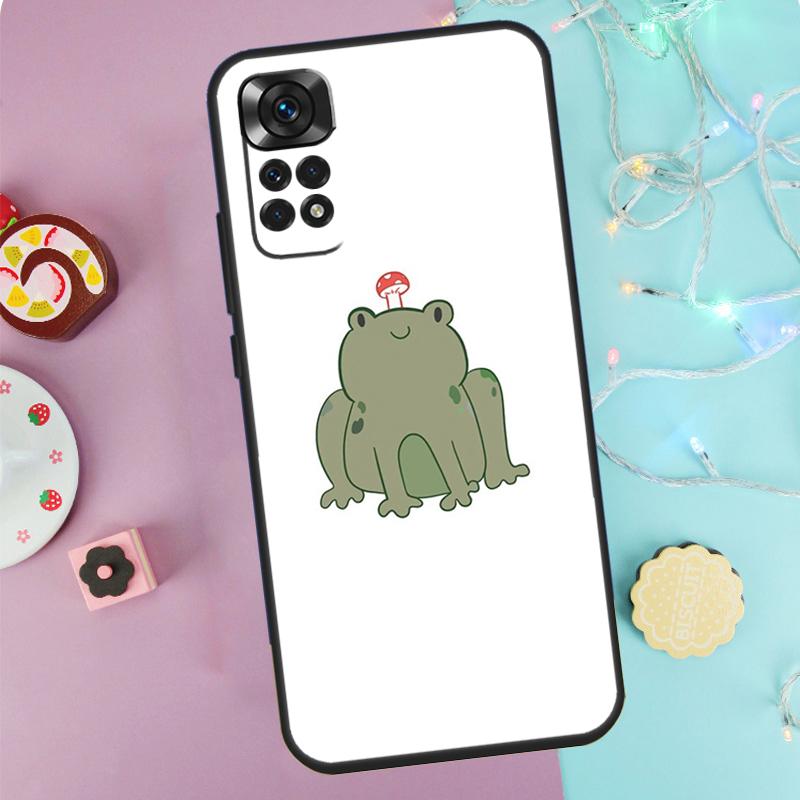 Чехол грибная лягушка для Xiaomi Redmi Note 14 Pro 9 10 11 12 13 9S 10S 11S 12S Redmi 14C 10C 12C 13C