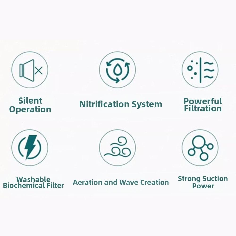 Энергоэффективный погружной фильтр 3 в 1 Насос-фильтр для воды Фильтр-насос для аквариума для аквариума