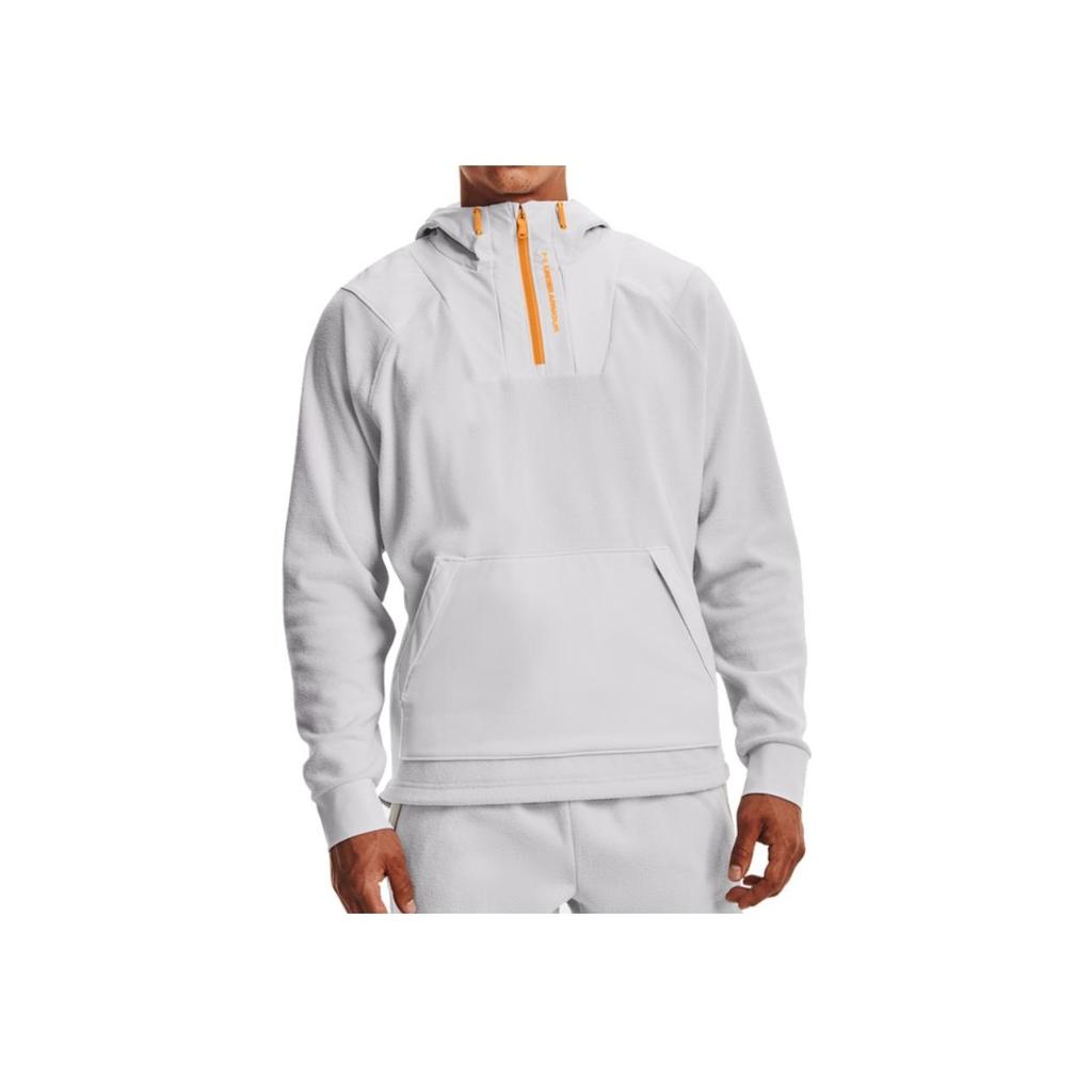 Under Armour RUSH Fleece Zip-Up Training Jacket Men Outerwear Grey 1366177-014