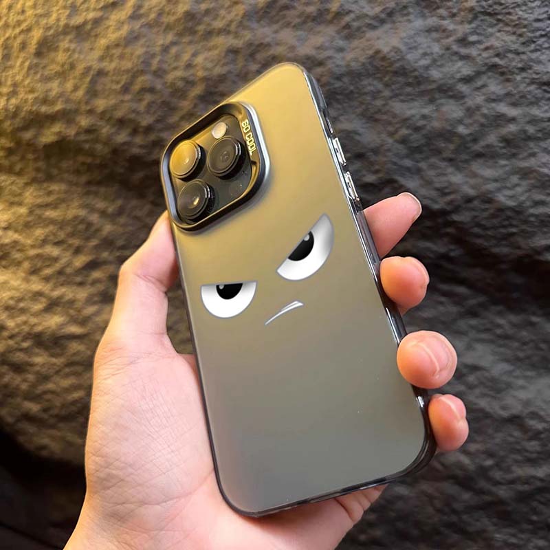 Funny Angry Face Phone Case for Xiaomi 14T 13T 12T Pro Mi 15 14 13 12 11 Lite 5G NE Plating Matte Hard Shockproof Bumper Cover