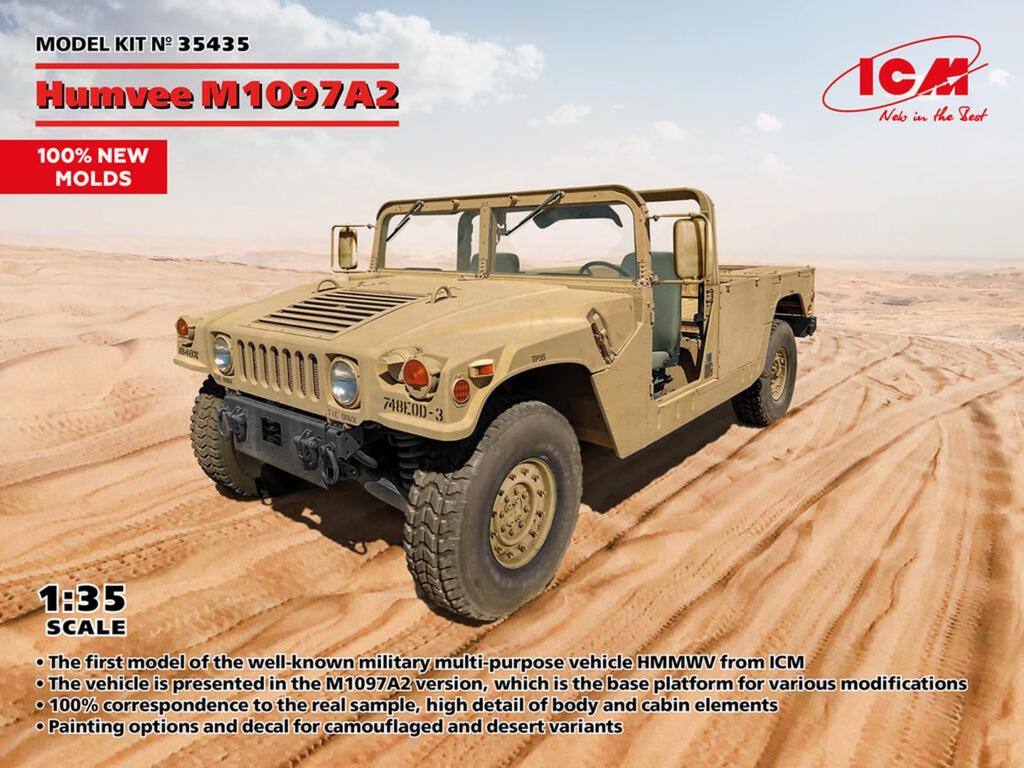 ICM American M1097A2 Humvee Пластиковая модель 35435 1/35 (Военная техника)
