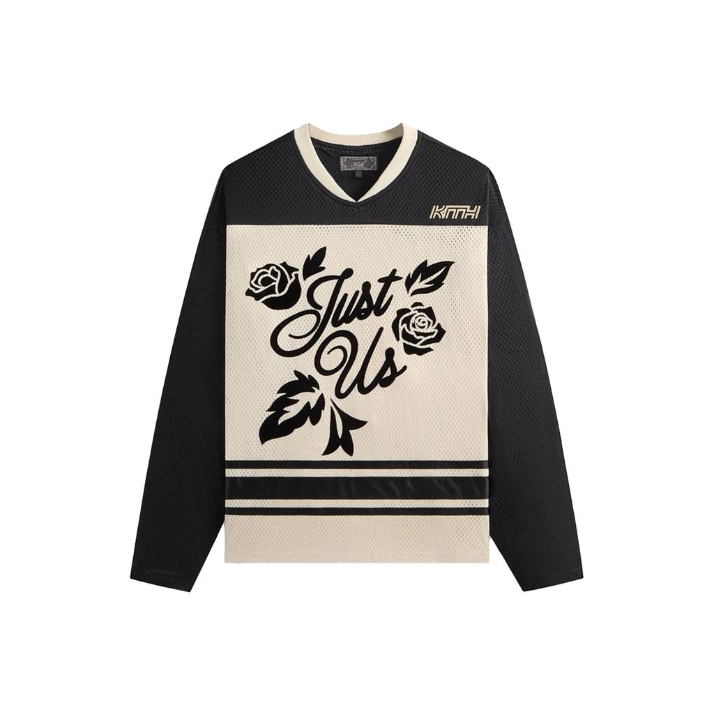 Kith Malik Long-Sleeve Mesh Jersey Sandrift Men Tops Cream KHM033685-104