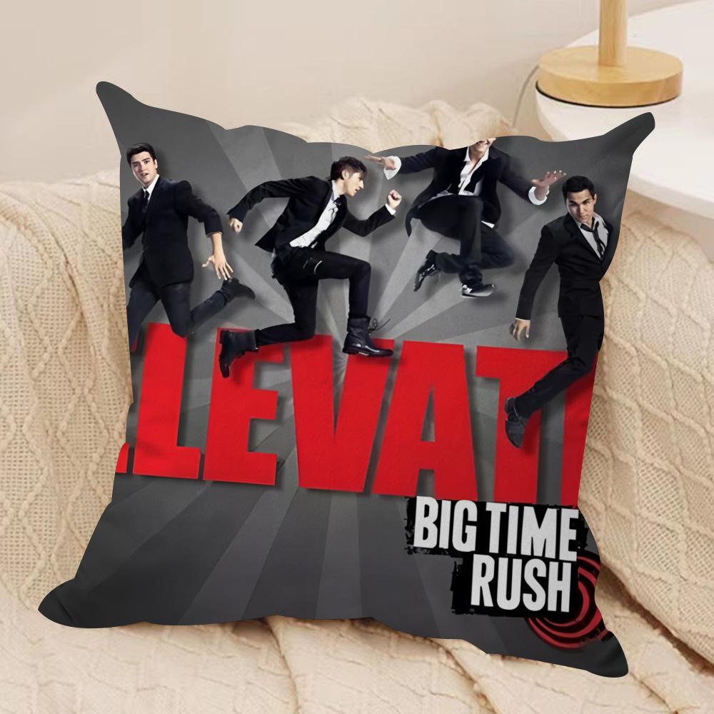 Band BBig Time RRush Cushion Cover Soft Plush Fabric DoubleSided Printed Cushion Covers for All Seasons Home Decor