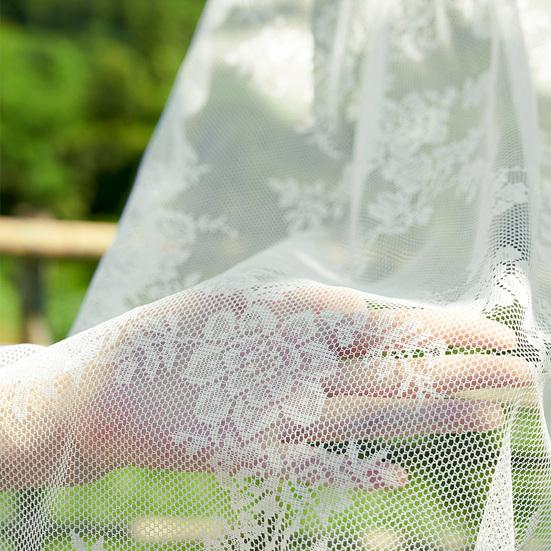 Wedding Arch Draping Fabric White Lace Drapes Sheer Backdrop Curtain for Wedding Ceremony Birthday Party Bridal Shower Decoration