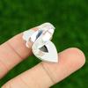 Natural Blue Lace Agate Stackable Flower Adjustable Ring 925 Silver For Girls