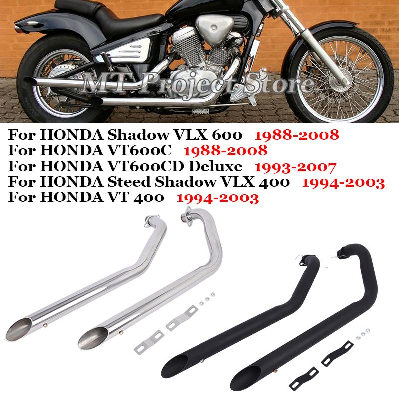 Для HONDA Shadow VLX 600 VT600C 1988 - 2008 Трубка выхлопной системы мотоцикла VT600CD Deluxe 1993-2007 Steed Shadow VLX 400 VT 400