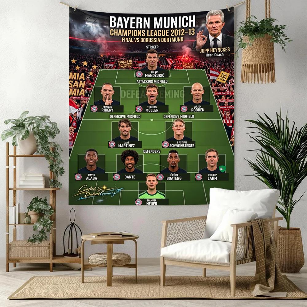 Bayern Munich Wall Decor Tapestry Art For Pet Memorial Birthdaywedding Party Backdrop Family Gift