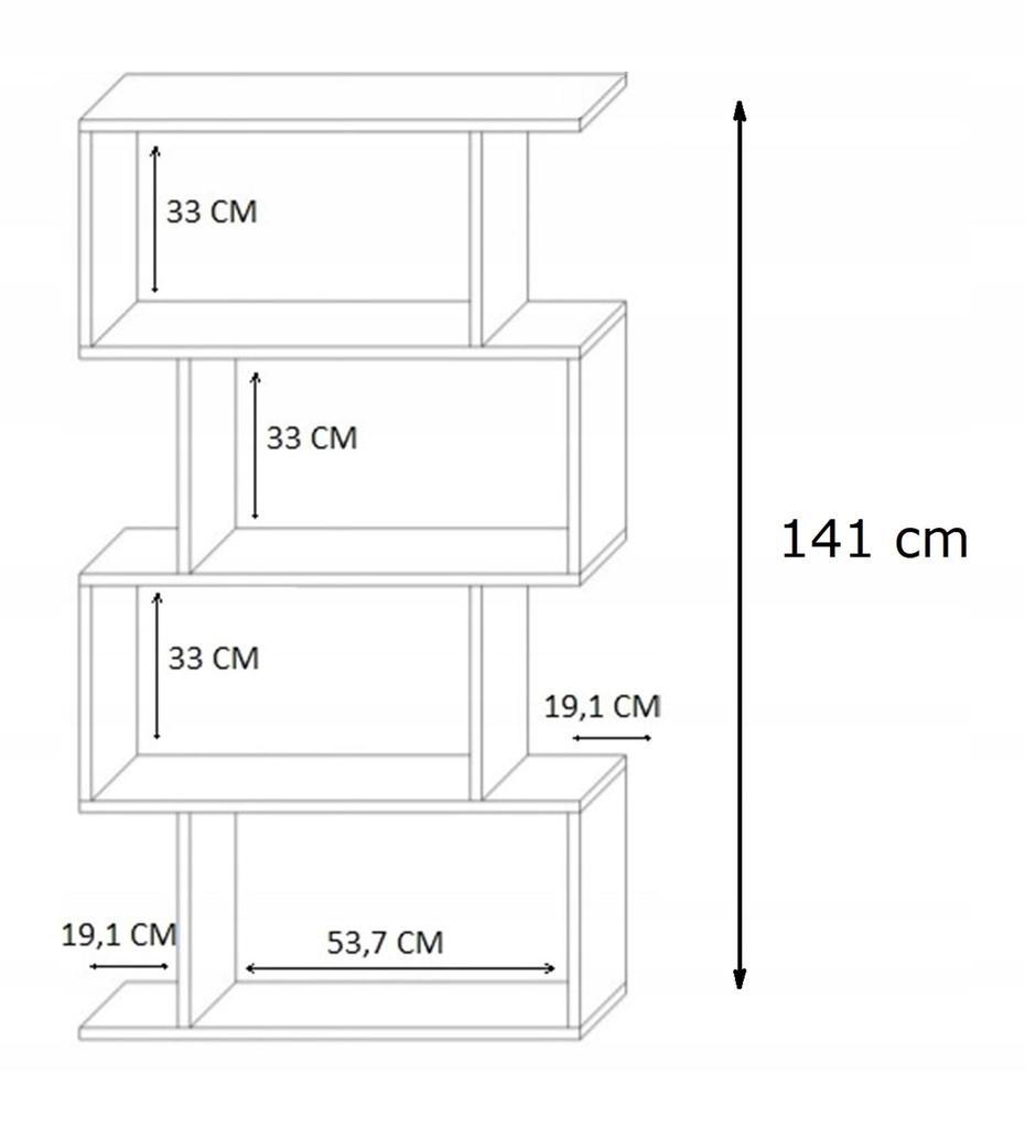 Bask 4 Wenge Bookcase Open Cabinet Book Shelf