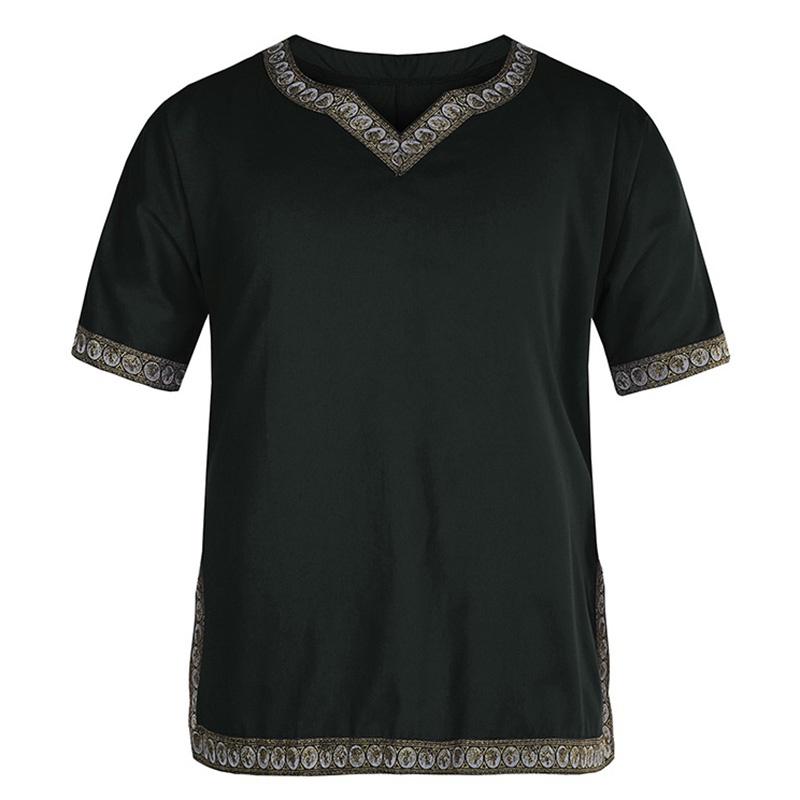 Средневековая туника Ренессанс Топ Рубашка Викинг Норманн Саксонский Мужской Костюм Косплей