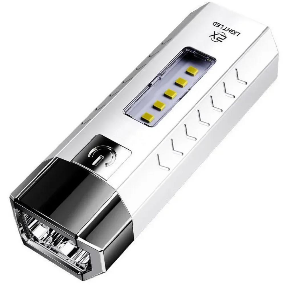 Мини Портативный Ультра Яркий Светодиодный Фонарик Двойной Источник Света USB Перезаряжаемый Уличный Кемпинг Рыбалка Освещение Фонарь