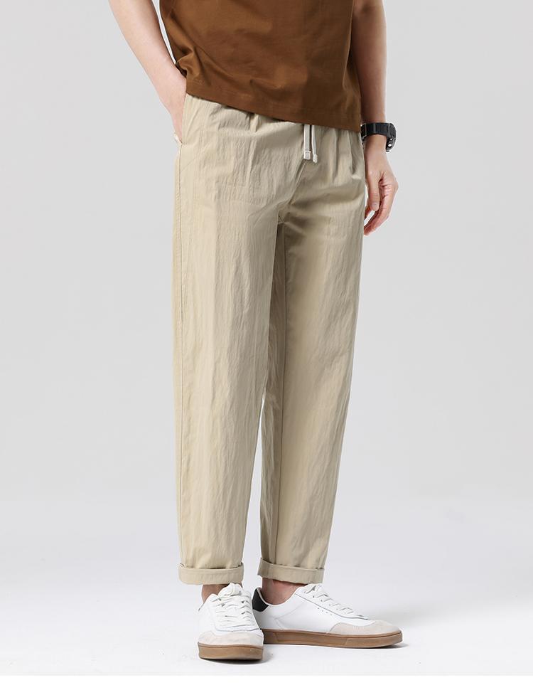 Cotton Brocade Minimalist Outdoor Citywalk Men's Casual Pants