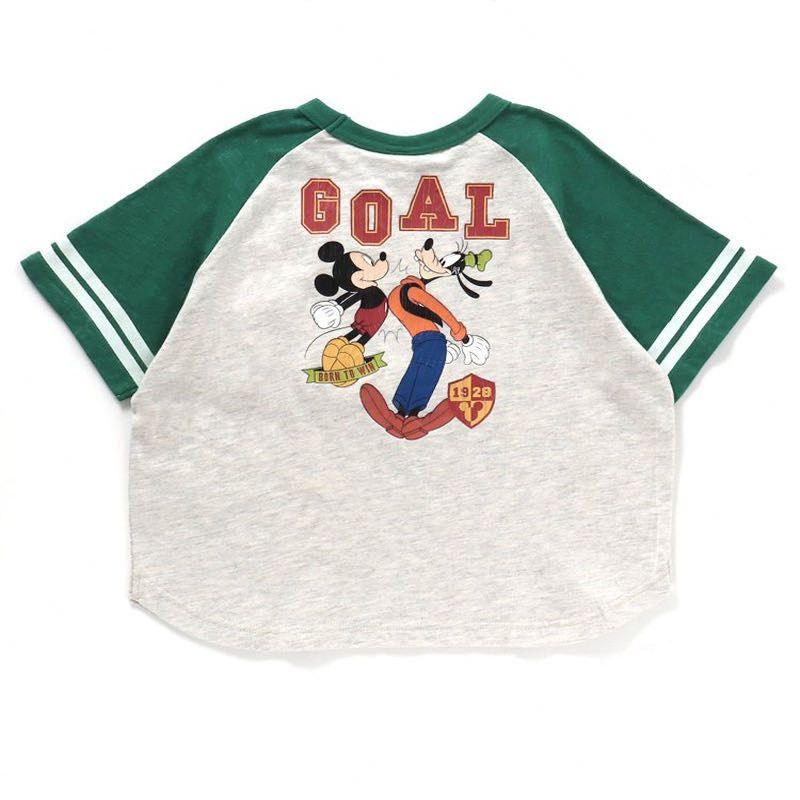 Summer Baby Sports Style Raglan Short Sleeve Kids Pure Cotton Cartoon T-Shirt Baby Boy and Baby Girl DSN Same Style Half Sleeve Tops