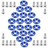 NATRUSS 20pcs Washers Bolts Screws Bumper Fender Washers Bumper Washers Aluminum Bolts Engine Bay Dress Up Kit 2 Colors (Blue)