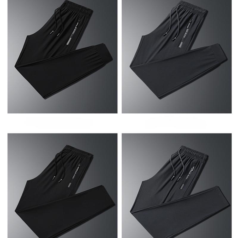 Мужские летние спортивные брюки, подходящие для пробежек, повседневные повседневные быстросохнущие крутые брюки для похудения, большие размеры, приятная для кожи ткань