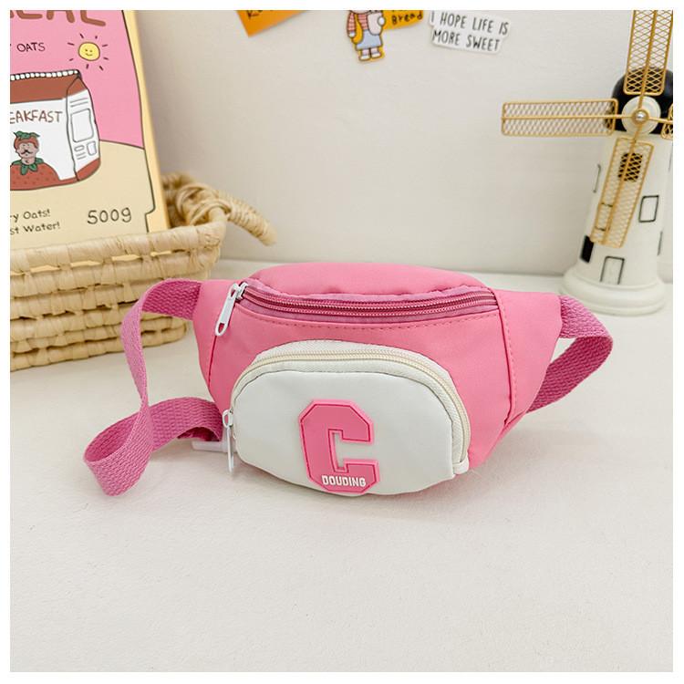 Adorable Korean Style Color Block Childrens Chest Bag With Ample Capacity For Daily Use