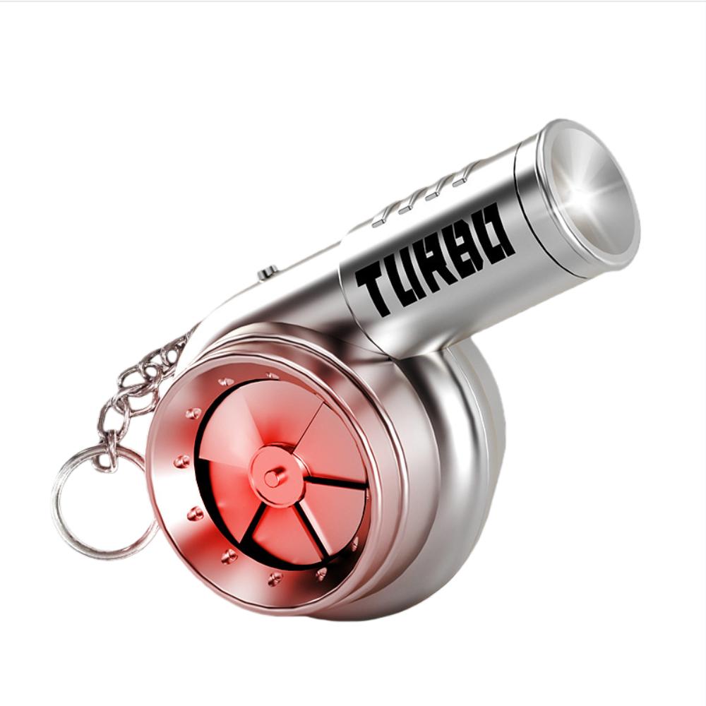 Light Torch Turbo Key Chain With Sound Simulation Turbo Toys Turbocharging Pendant Christma Gifts