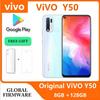 Оригинальный 4G смартфон VIVO Y50 8 ГБ 128 ГБ 5000 мАч 6,51 дюйма 2340x1080 пикселей Процессор Snapdragon 13 МП + 16 МП 4 камеры Android