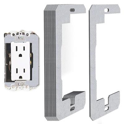 Проставочная пластина для стены - Металлические выравнивающие пластины для заподлицо устанавливаемых устройств - Проставки-клинья для выравнивания розеток для крепления стен