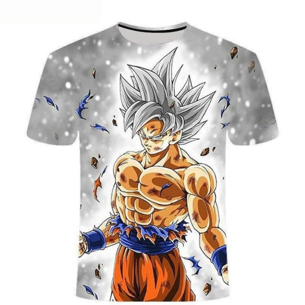 Летняя ретро-футболка Dragon Ball 2026 года Оверсайз с 3D-печатью, короткий рукав, унисекс, детская спортивная футболка