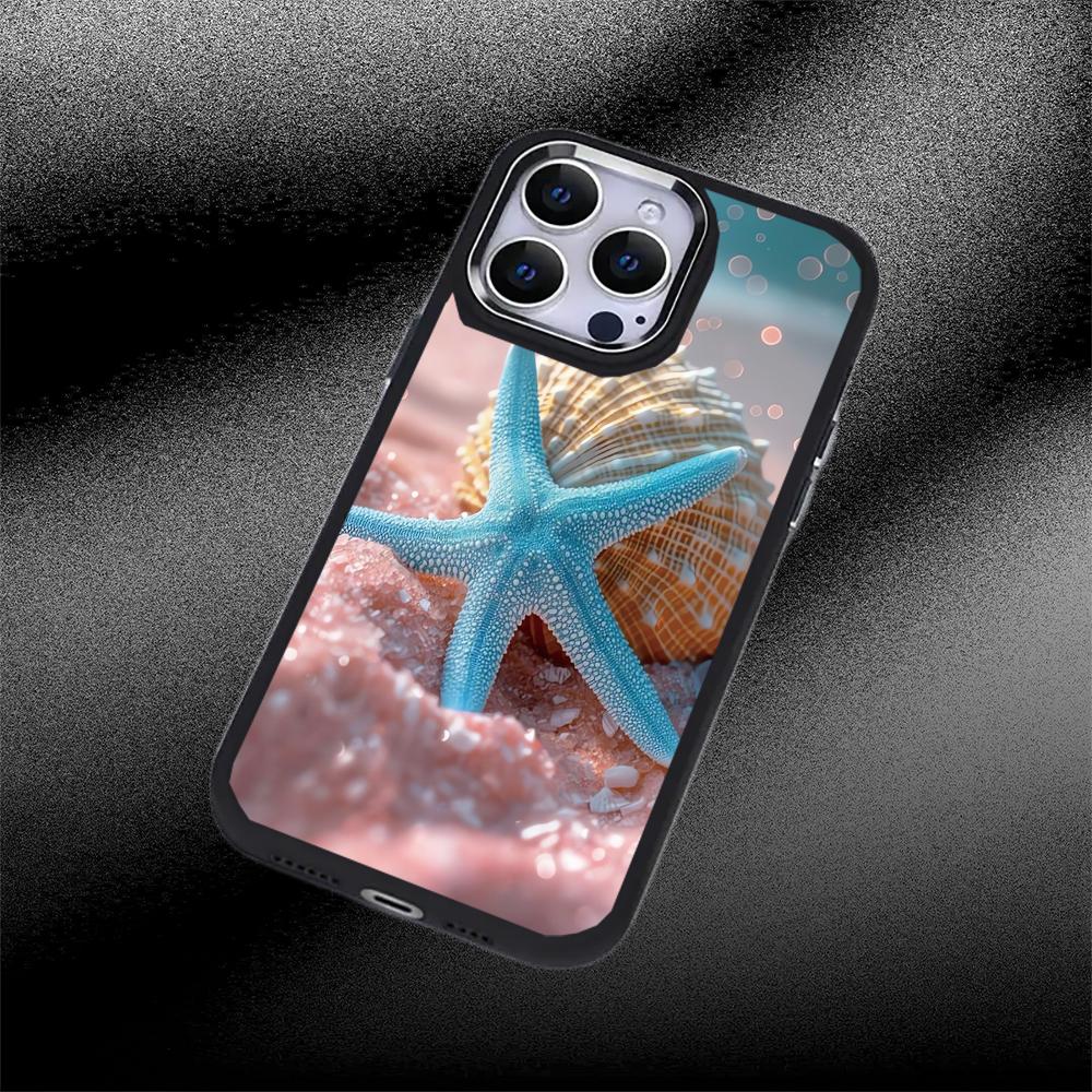 Чехол для телефона Ракушка Морская звезда для iPhone 16Pro Max iPhone 16Pro 16 16 Plus iPhone 11 12 13 14 15 7 8plus Силиконовый Мягкий чехол