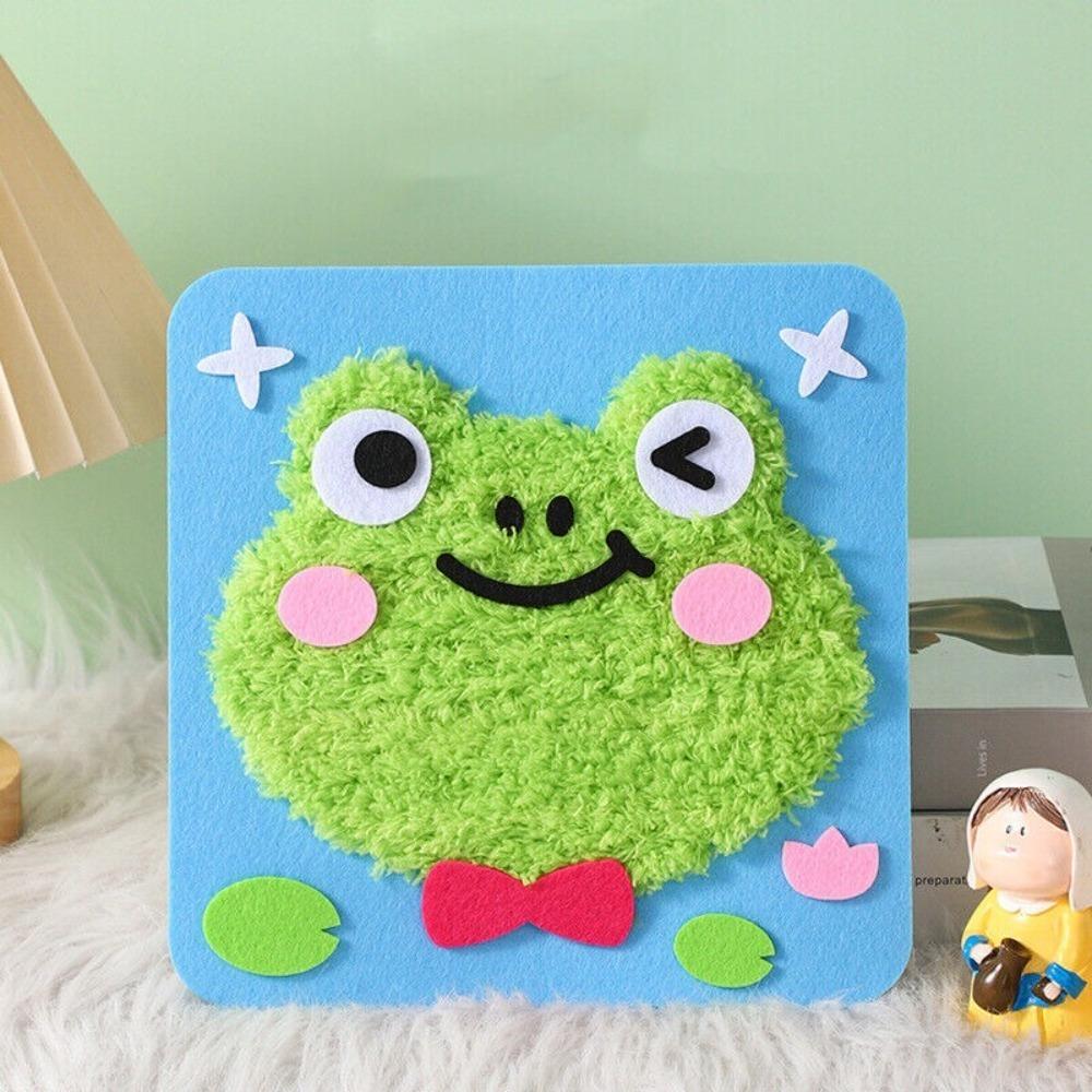 Sewing Needle and Thread Painting Cartoon Animal Felt Sewing Kit Beginners