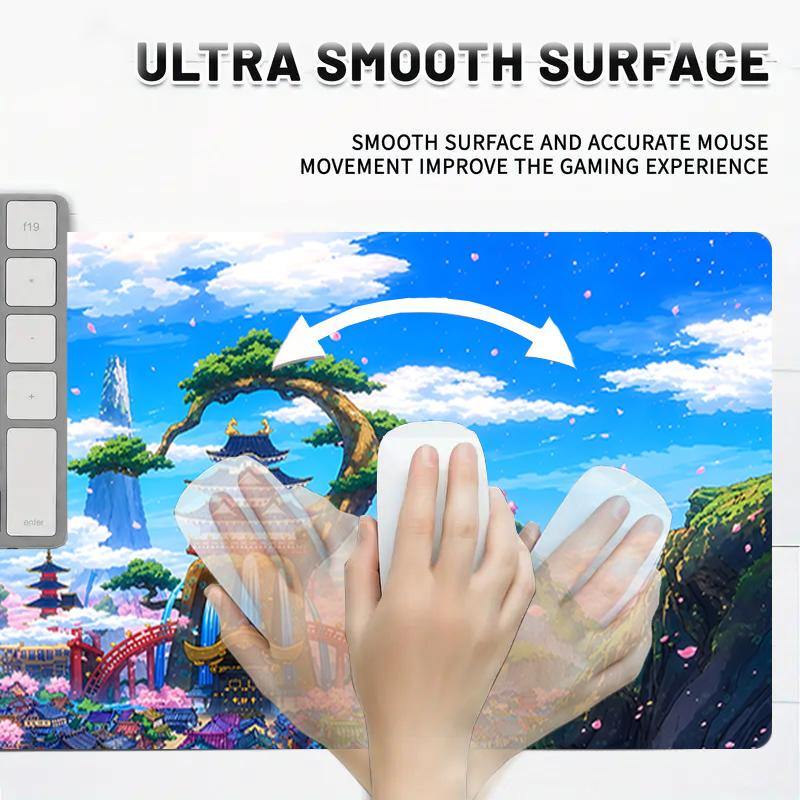 1Pc Fantasy World Pagodas Gaming Mouse Pad Keyboard Desk Mat Non-slip Rubber Lock Edge Waterproof Computer Mousepad for Office Home Decor S1384