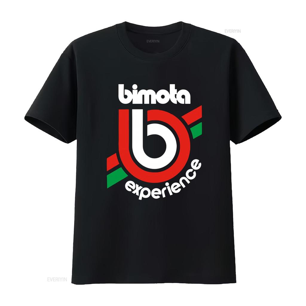 Bimota Experience Italian Motorcycles Logo Mens Black T Shirt S 5XL vintage Washed Casual designer clothes