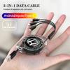 Автоаксессуары 3 в 1 Быстрое зарядное устройство USB-кабель для передачи данных Для Honda Civic Fit Jazz Accord Pilot CRV Odyssey Passport City Shuttle HRV V