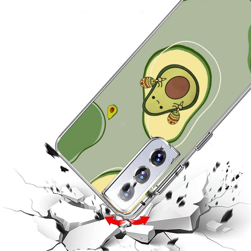 Мультяшный чехол для телефона с авокадо для Samsung Galaxy S26 S25 Edge S23 S24 Ultra S22 Plus S21 S20 FE Уникальный чехол Мягкий чехол Galax