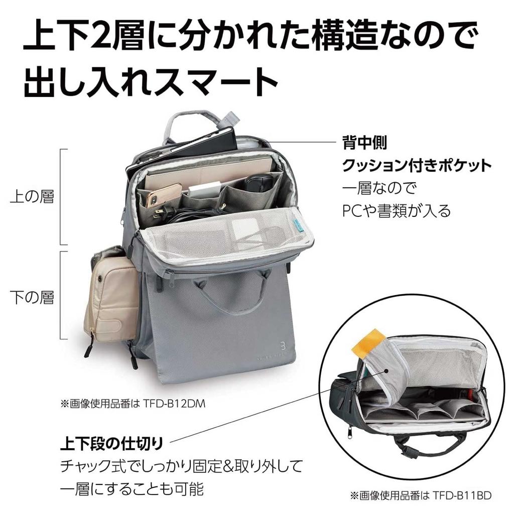 KOKUYO Рюкзак для бизнеса THIRD FIELD 13,3 дюйма, черный, Cordura, AMTFD-B11D